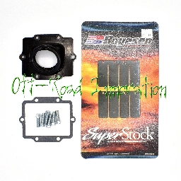 Off-Road Innovation Intake kit w- Carbon Fiber Reeds for Kawasaki Tecate-3 KXT250 1986-1987 (T3-IntakeK-SSCF)