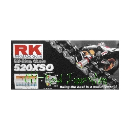 RK 520 XSO X-Ring Chain-Silver  for Kawasaki Tecate-3 KXT250 1986-1987 (RK-520-XSO-S-100L)