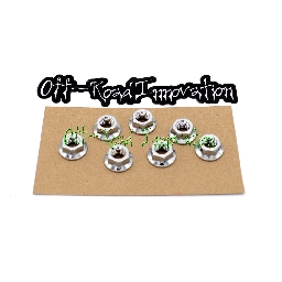Off-Road Innovation Cylinder Head Flange Nut Kit-Chrome for Kawasaki Tecate-3 KXT250 1986-1987 (Nut-8mm-Fl-Ch-K7)