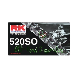 RK 520 SO O-Ring Chain-Silver  for Yamaha Tri-Z YTZ250 1985-1986 (RK-520-SO-S-104L)