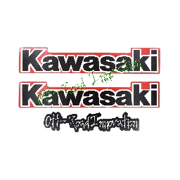 Off-Road Innovation Custom Gas Tank Sticker Kit-Red Plastics for Kawasaki Tecate-3 KXT250 1985 (56014-1092R-BK-K2)